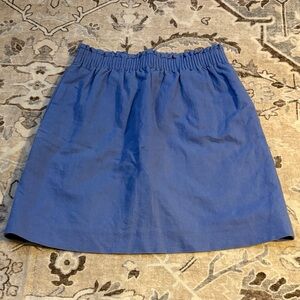 J Crew purple/Blue Women's Skirt elastic waist size 0 linen cotton blend